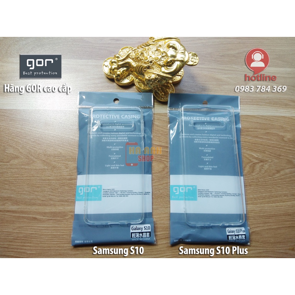 Ốp Samsung S10 / S10 Plus / S10e /S10 5G hãng Gor cao cấp trong suốt như pha lê, siêu dẻo, siêu mỏng, siêu nhẹ, siêu bền