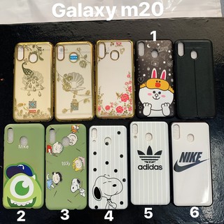 Ốp lưng Samsung m20 dẻo viền đính đá