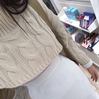 Len croptop cổ lọ