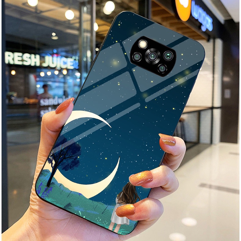 Ốp Lưng XIAOMI POCO X3 NFC, X3 NFC PRO Ốp kính bóng cao cấp Phi Hành Gia