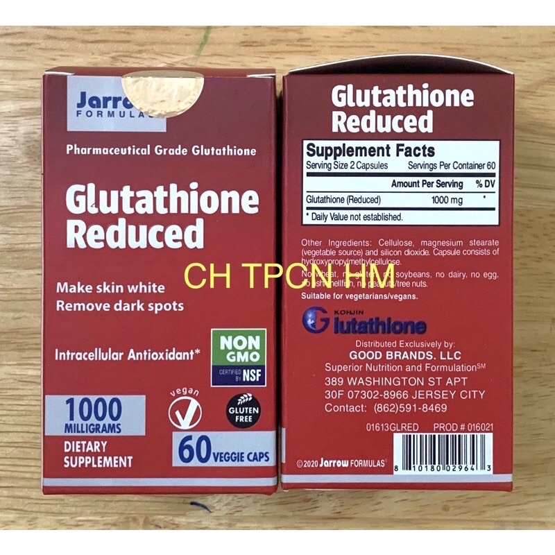 Viên uống hỗ trợ trắng da Glutathione 1000mg