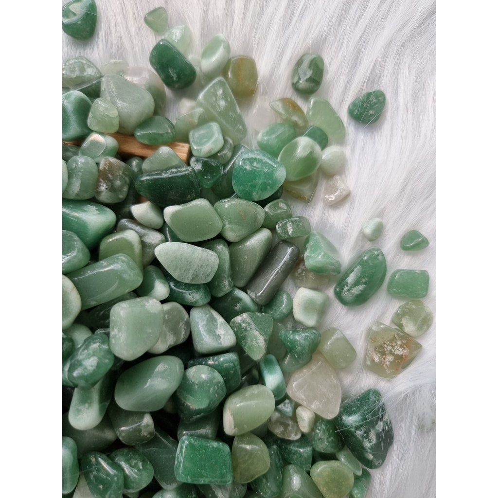 Vụn đá thanh tẩy Green Aventurine, đá phong thủy, đá thach anh Xanh, dùng trong Tarot, Reiki, Thiền Định