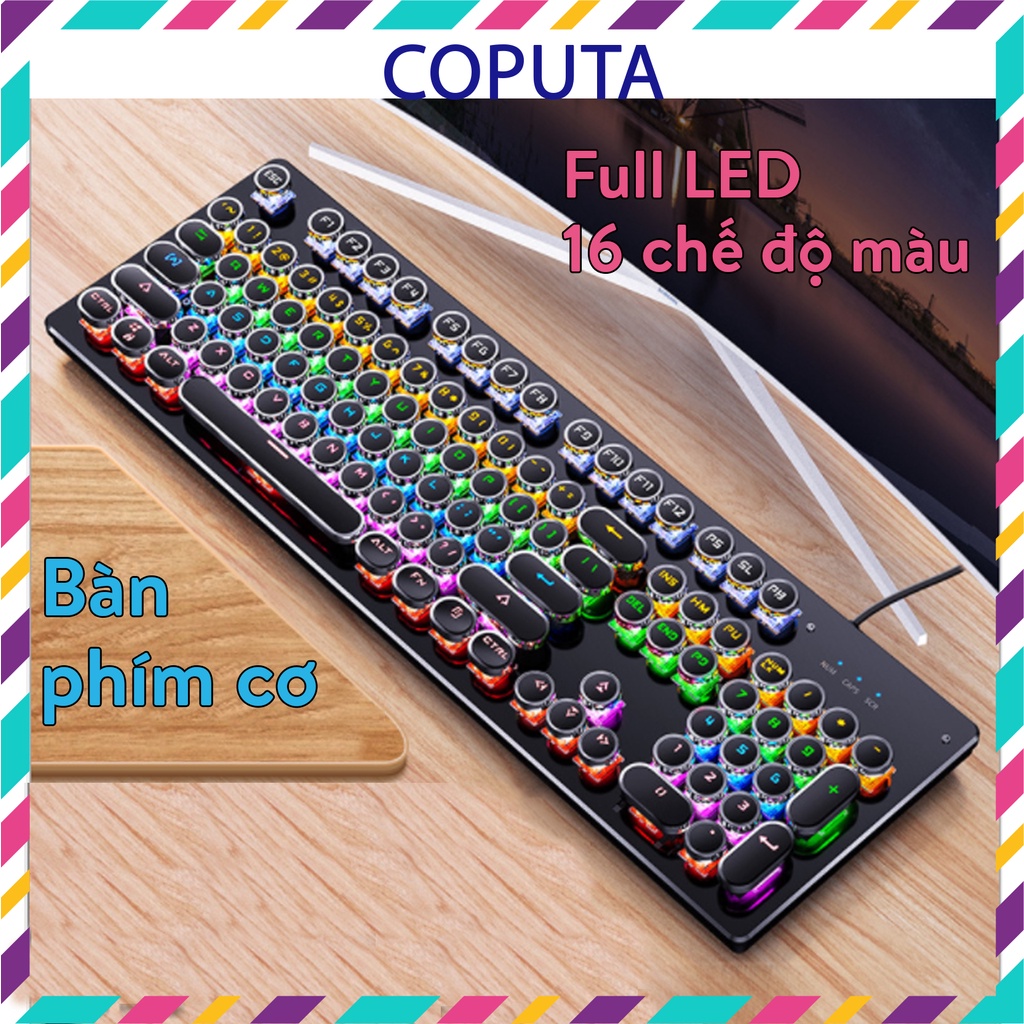 [Mã 154ELSALE2 giảm 7% đơn 300K] Bàn phím cơ Coputa Bàn phím máy tính laptop gaming Full LED RGB T907