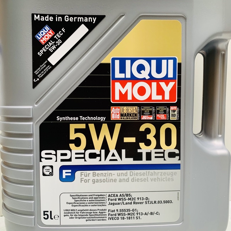 DẦU NHỚT ĐỘNG CƠ ÔTÔ - XE HƠI LIQUI MOLY SPECIAL TEC F 5W-30 2326 CAN 5LIT MADE IN GERMANY THÍCH HỢP CHO FORD RANGER