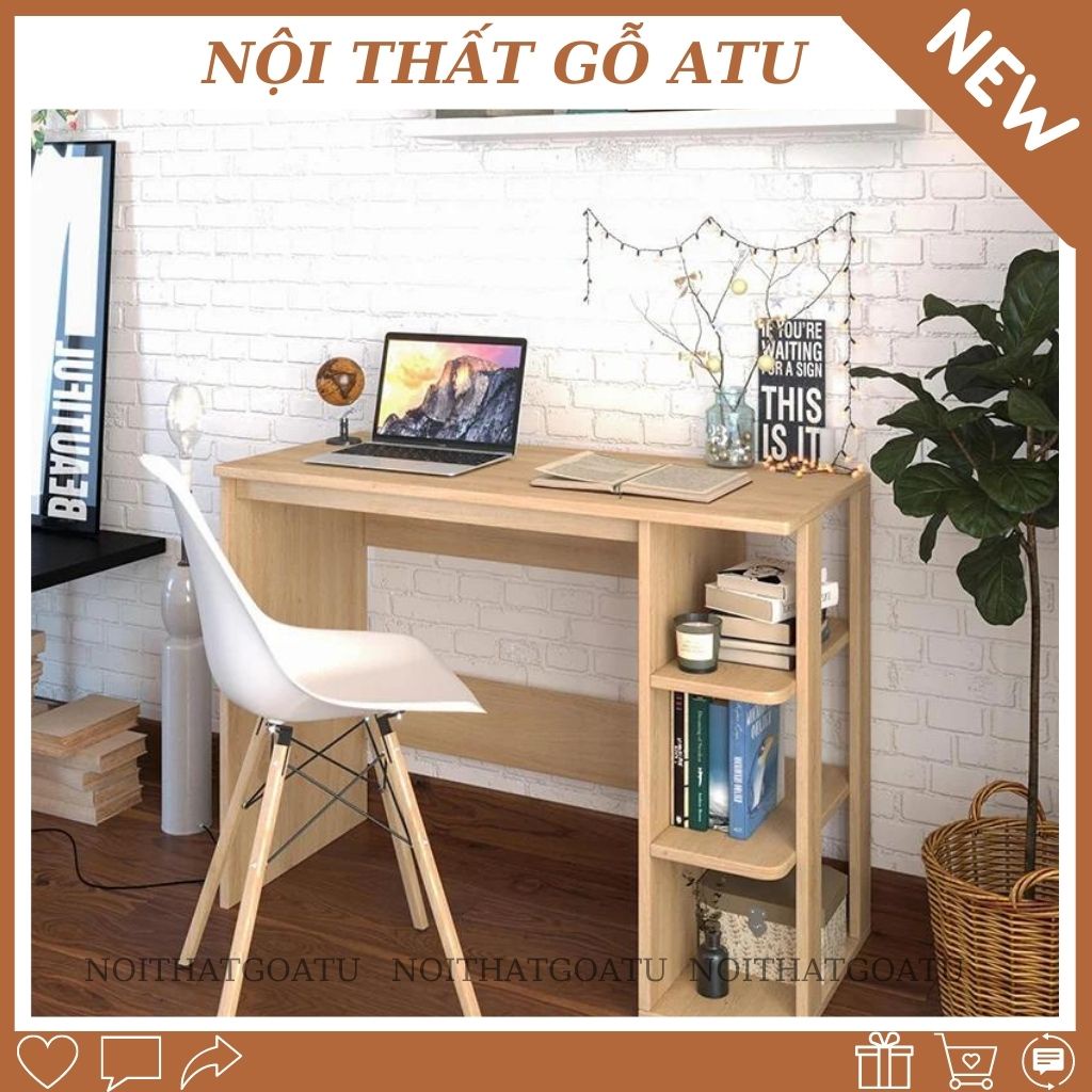 Bàn học - Bàn làm việc kết hợp với kệ sách đa năng hiện đại, tiện dụng