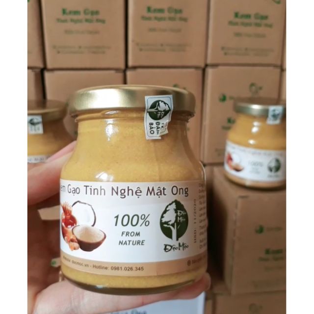 Kem gạo tinh nghệ mật ong