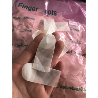 Bao ngón tay cao su không đai - phòng sạch công nghiệp gói 554.5gr