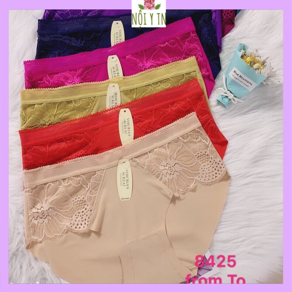 Quần lót, quần chip, quần con nữ su đúc phối ren cao cấp - 8425