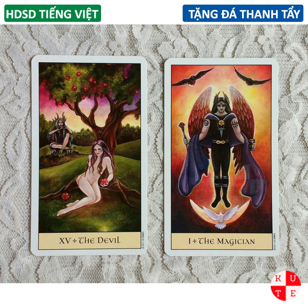 Bài Tarot Crystal Vision 78 Lá Bài Tặng Hướng Dẫn Sử Dụng Tiếng Việt Và Đá Thanh Tẩy E81
