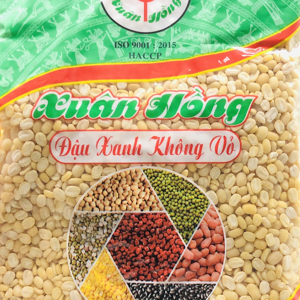 Combo 2 gói Đậu xanh hạt đậu xanh không vỏ đỗ xanh Xuân Hồng 500g