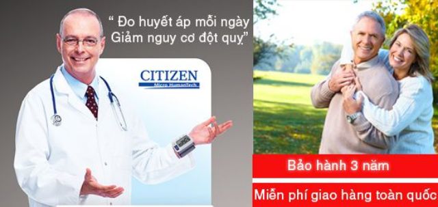 Máy đo huyết áp điện tử cổ tay Citizen CH-650. Tặng massage mặt