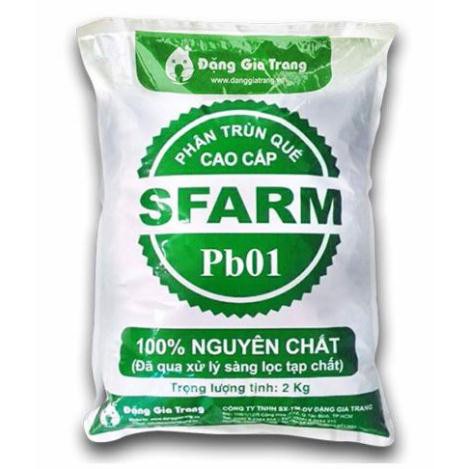 Phân trùn quế nguyên chất Sfarm Pb01 2kg