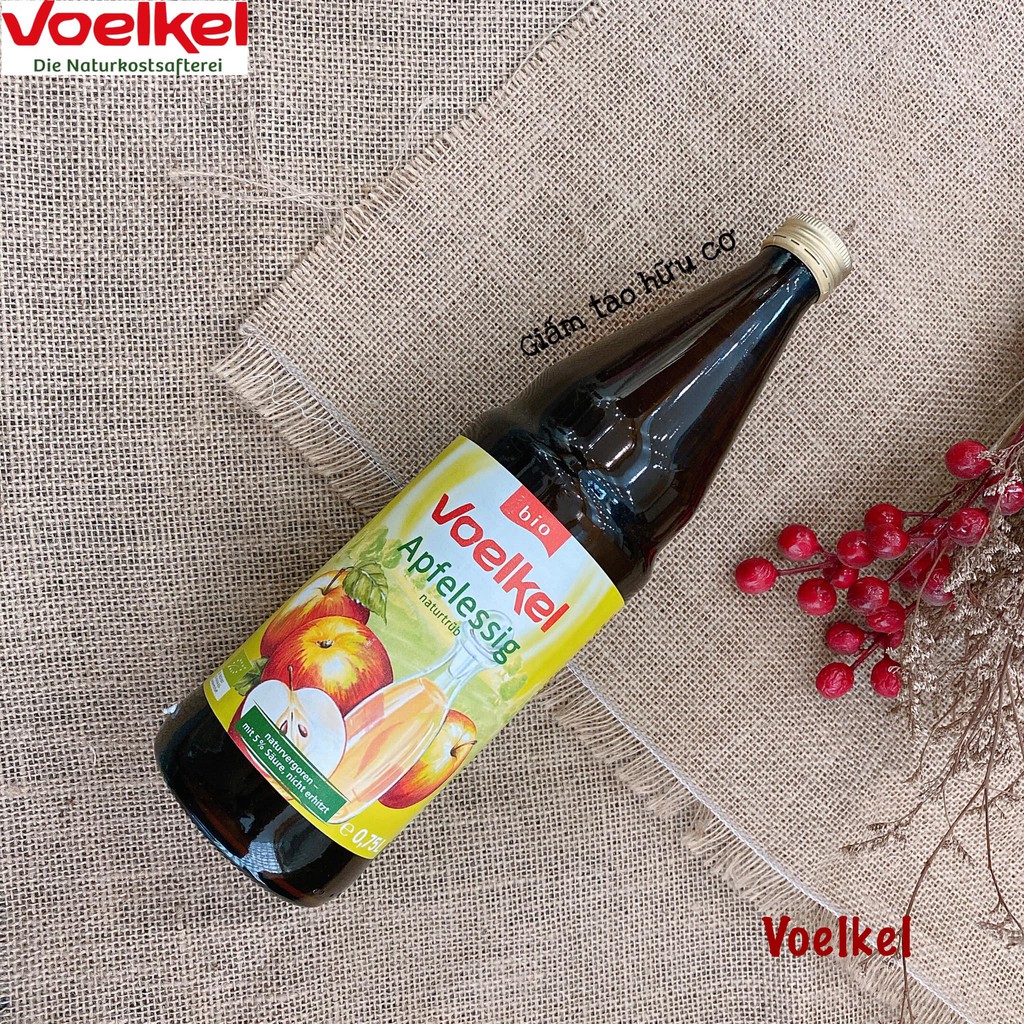 [VOELKEL] Giấm táo hữu cơ (có chứa giấm cái) - 750ml