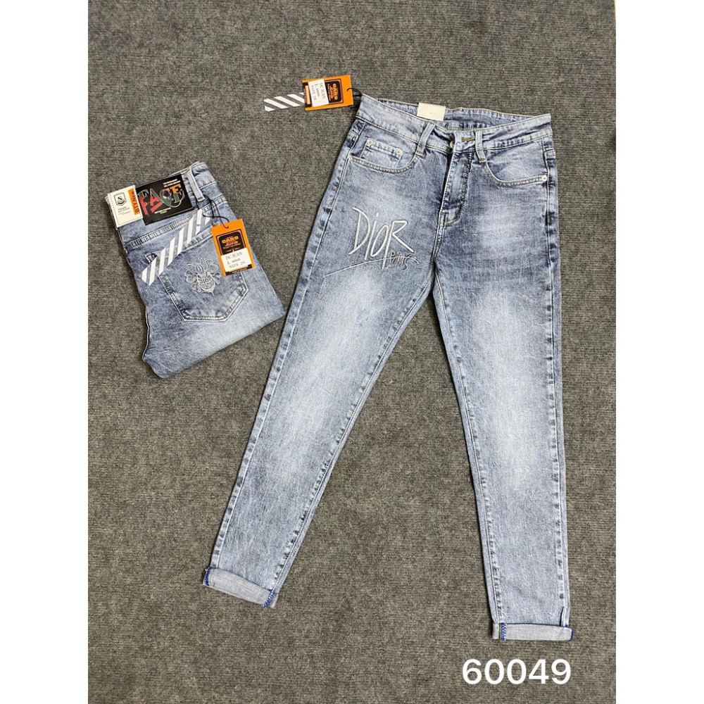 Quần Bò Quần Dài DSQ Màu Xanh Dập Chữ Trắng Cực Sang [ Hàng Siêu Câp ] | BigBuy360 - bigbuy360.vn