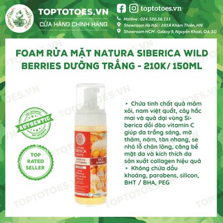 Sữa rửa mặt tạo bọt Natura Siberica Wild Berries Foaming Mousse dưỡng da trắng hồng