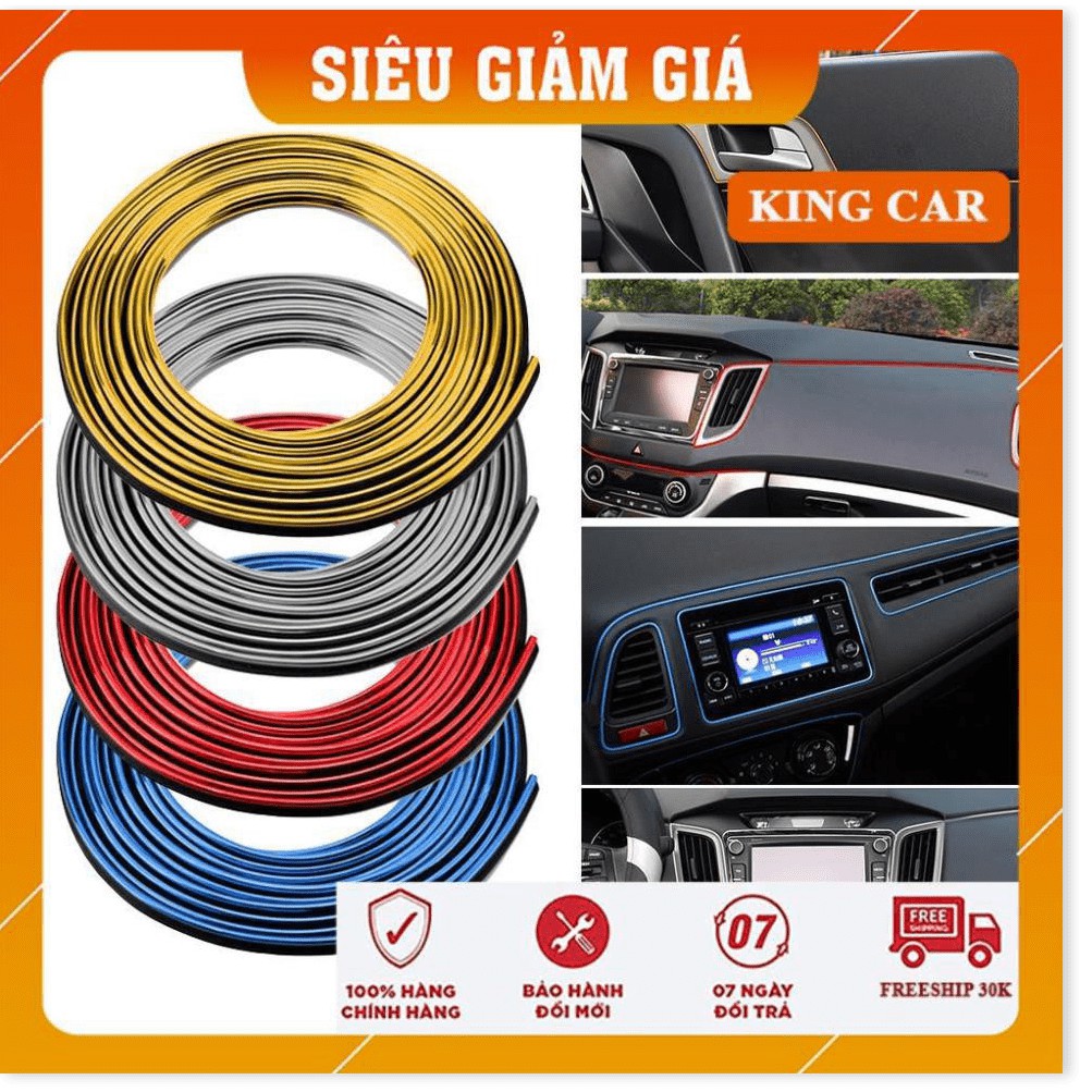 Chỉ viền, nẹp chỉ viền nhựa PVC mạ điện trang trí nội thất ô tô - Shop KingCar