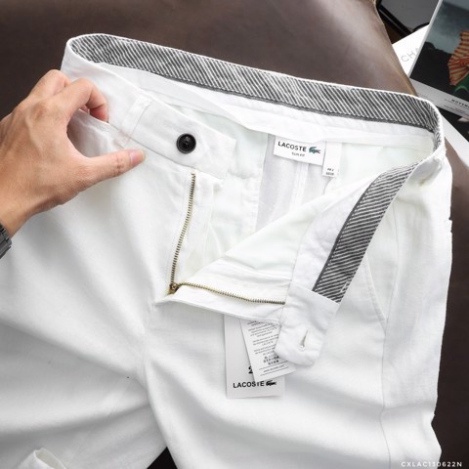 Quần Đũi Dài Tây Âu LACOSTE LINEN NEW Nam Chất Đũi Mềm Mát Dài Dáng Công Sở, Chống Nhăn Màu Trắng Cực Sang 5 Màu