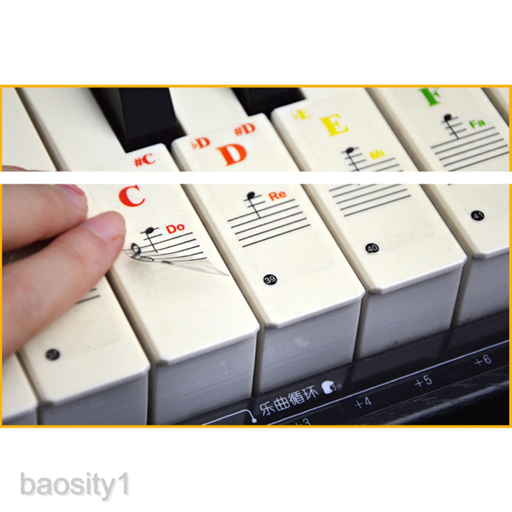 Sticker dán trang trí piano xinh xắn đáng yêu dành cho đàn 54/61/88 phím