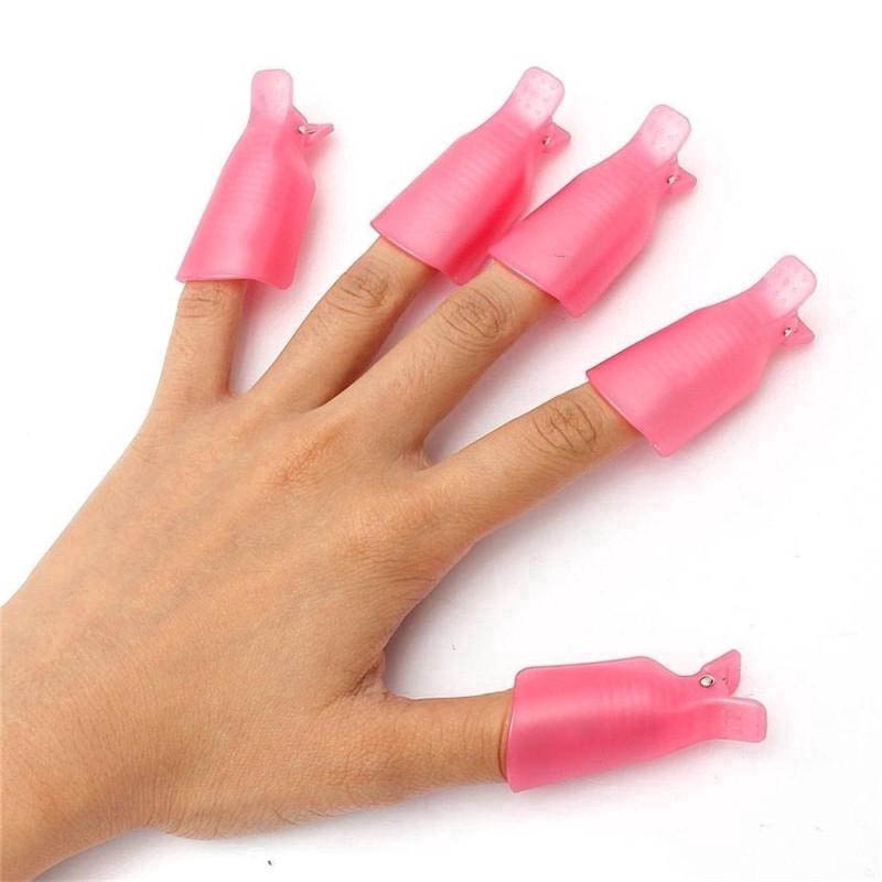 [Hàng mới về] Set 10 cái kẹp nhựa dùng để ủ cho móng nghệ thuật