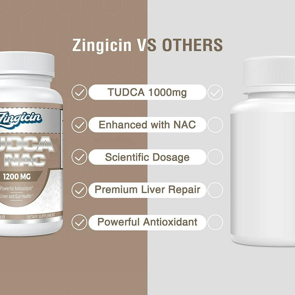 Viên TUDCA 1200mg + NAC - 60 Viên - Giải Độc Gan, Hạ Men Gan