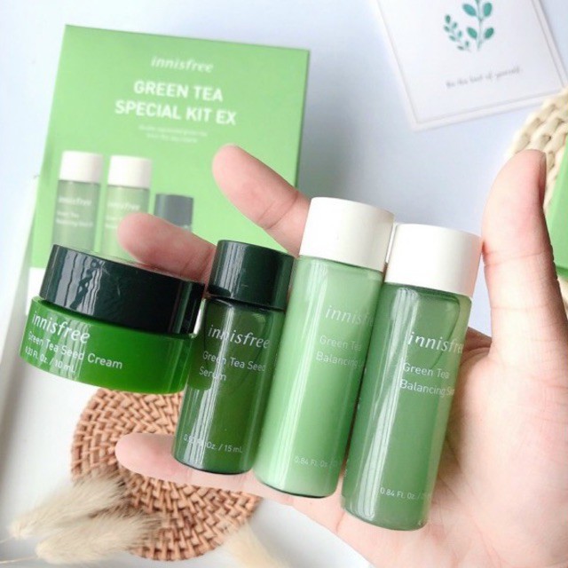 Bộ Kit Innisfree Trà Xanh 4 Món Green Tea Special Kit EX Set (4 Sản Phẩm)