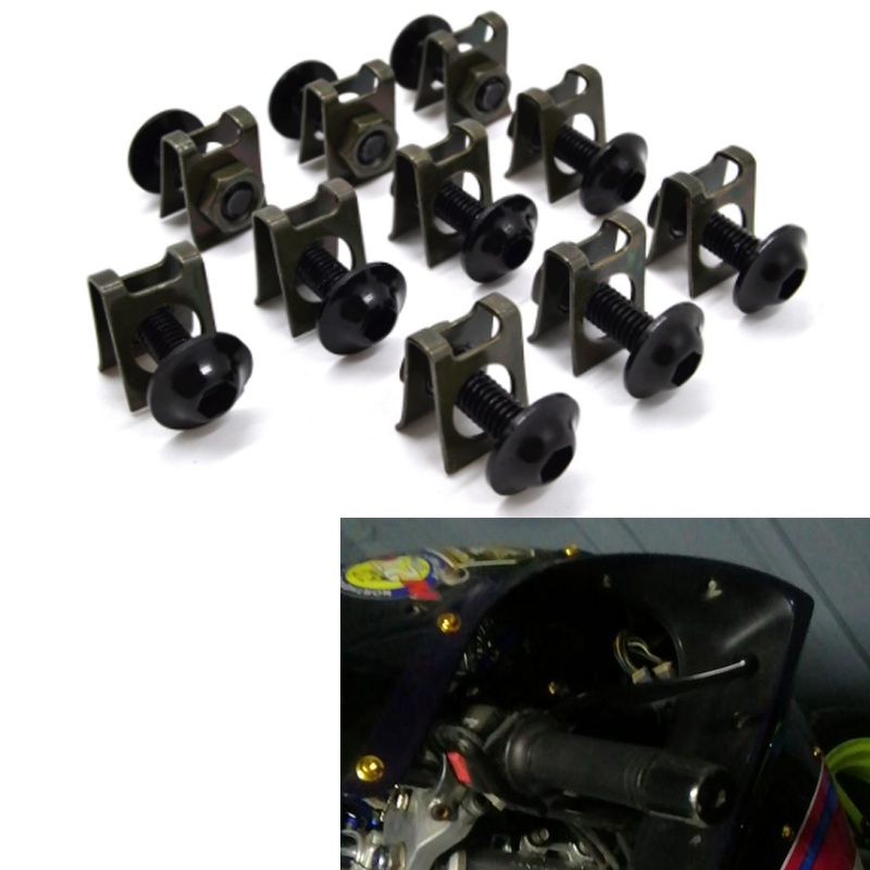 Set 10 Ốc Vít Nhôm M6 M5 Chuyên Dụng Cho BMW S1000RR S1000 R / RR / XR GSXS GSX-S GSX S 1000