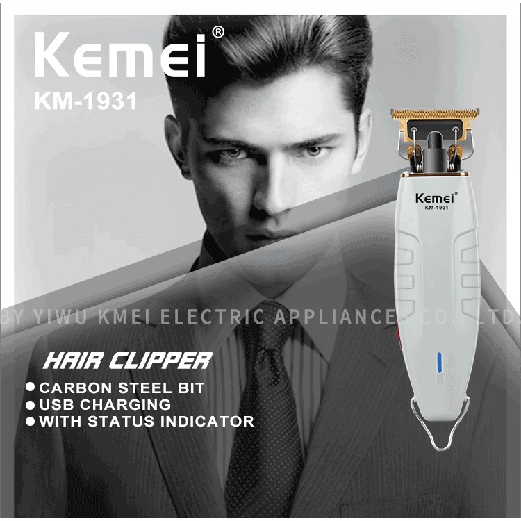 Tông đơ Kemei KM-1931 cổng kết nối USB tiện dụng khi hớt tóc