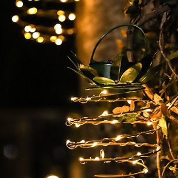 Đèn Led Hình Trái Thơm Xoắn Màu Vàng Ấm Sử Dụng Năng Lượng Mặt Trời Không Tốn Điện,đèn led ngoài trời Su