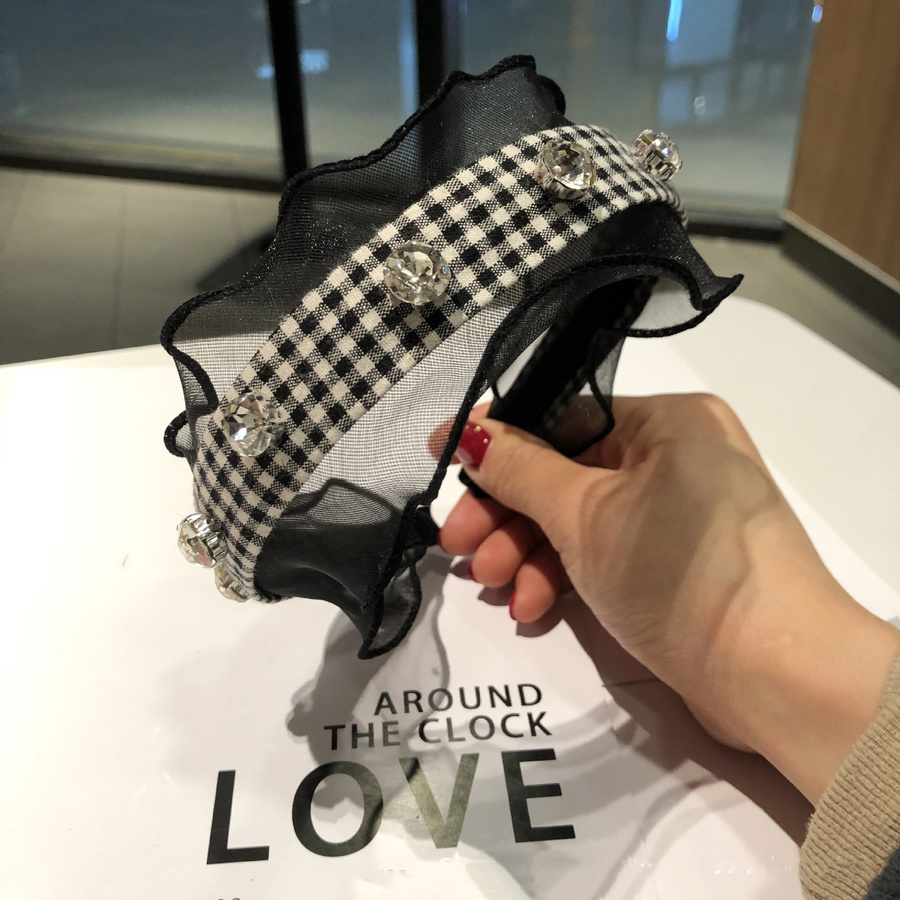 Băng Đô Lưới Đính Đá Phong Cách Hàn Quốc Cho Nữ