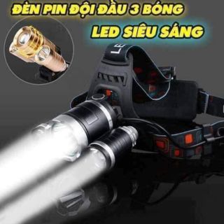 Đèn pin đội đầu 3 bóng led siêu sáng