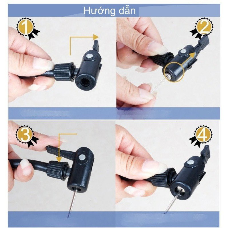 Bơm Lốp Xe  Đạp Chân Cho Xe Đạp, Xe Máy, Xe Hơi 2 Piston Đa Năng, Tiện Dụng