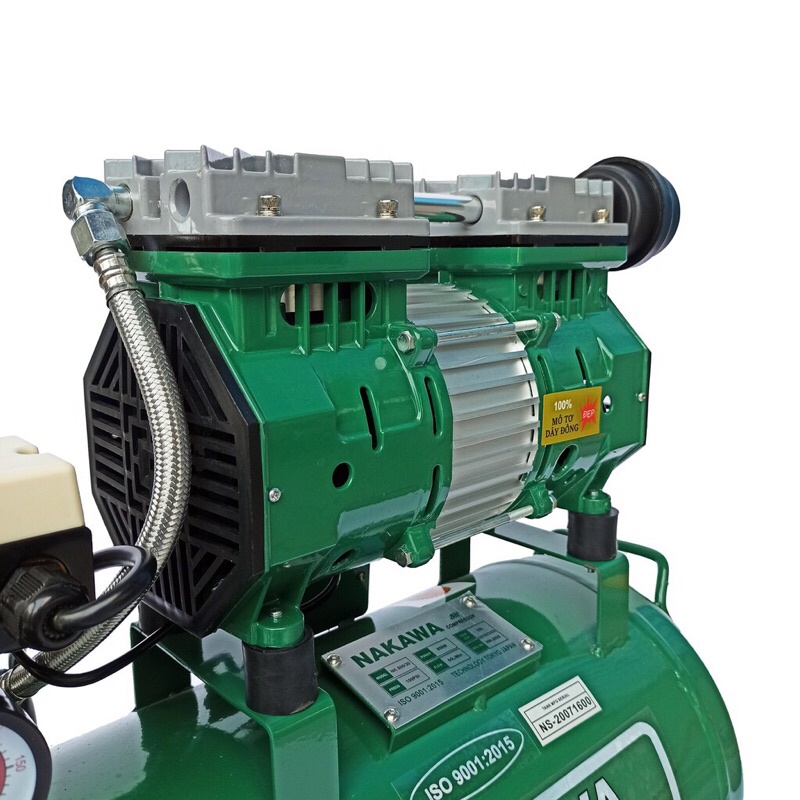 MÁY NÉN KHÍ ÊM KHÔNG DẦU 30L 1HP NAKAWA NK-800 MỚI 100%