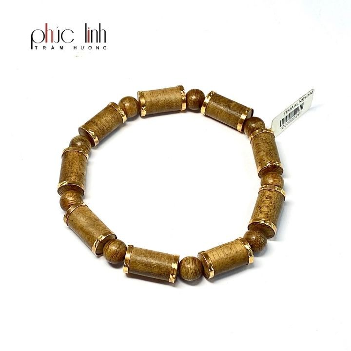 Vòng Tay Trầm Hương Bọc Vàng 18k-4.7 phân PHÚC LINH