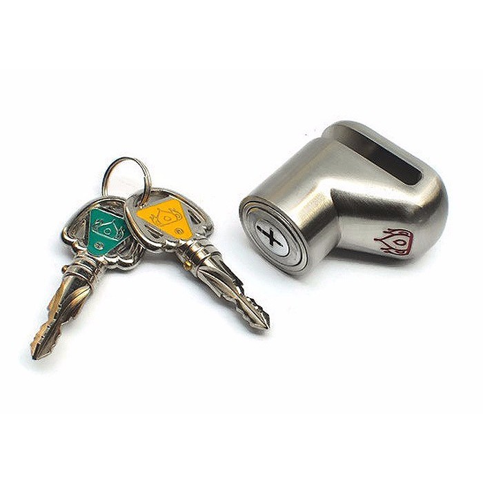 Khóa đĩa xe máy vương niệm inox