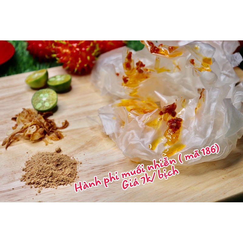 Bánh tráng dẻo muối nhuyễn sate hành phi zip