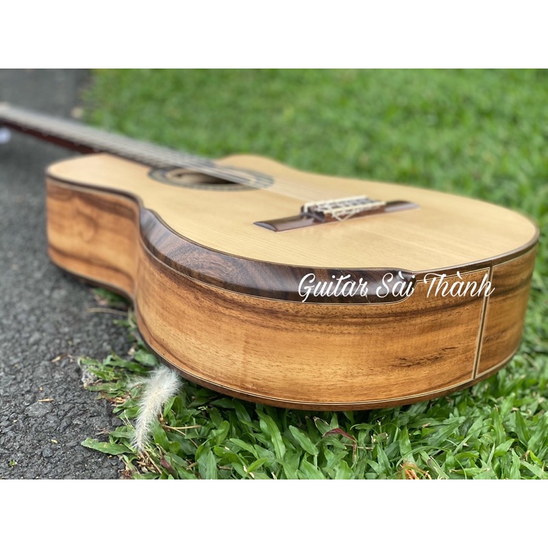 Đàn Guitar Classic Khuyết Vát Bavel Chính Hãng ST.Real Guitar Sài Thành Mã ST-CD2 Chất Liêu Gỗ Điệp Nguyên Tấm