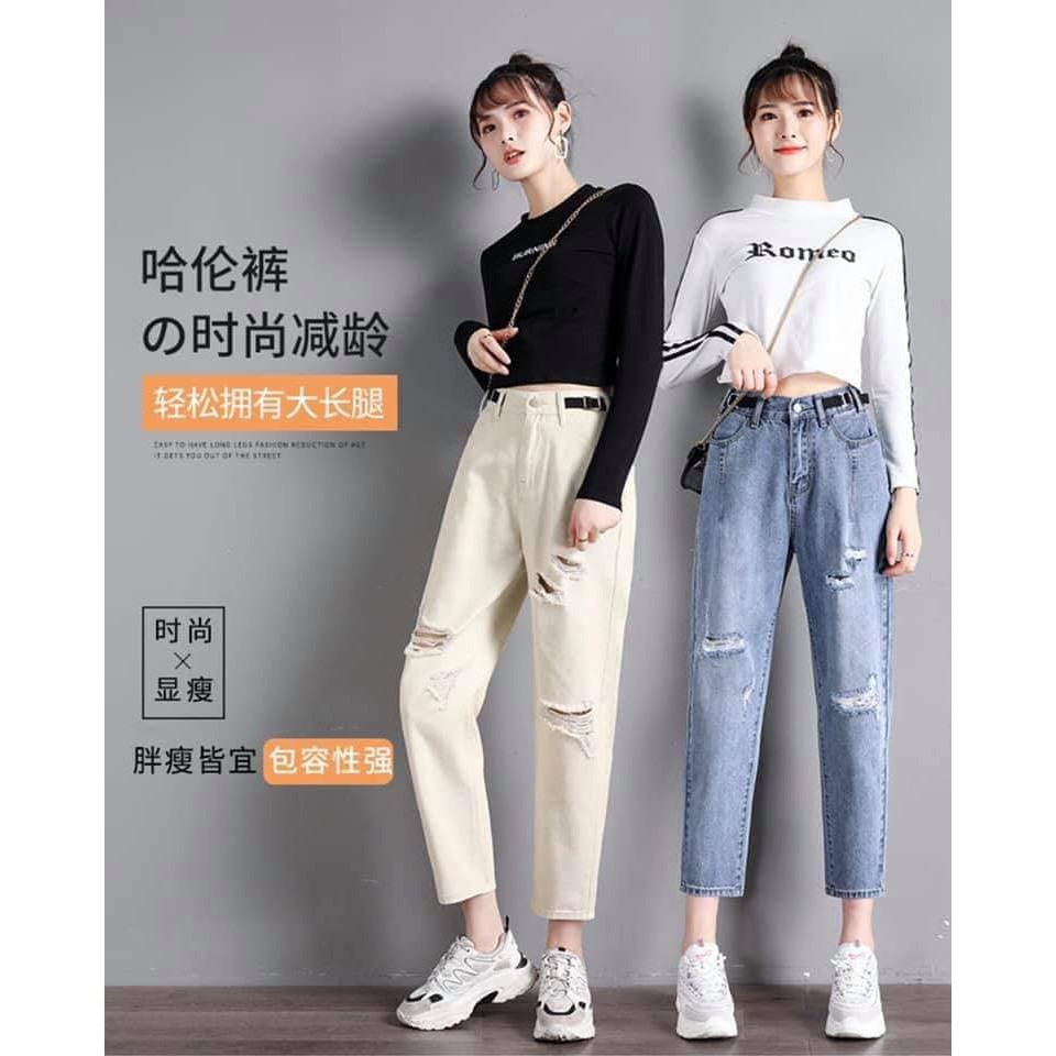 Quần Jeans baggy cạp chun HÀNG ĐẸP