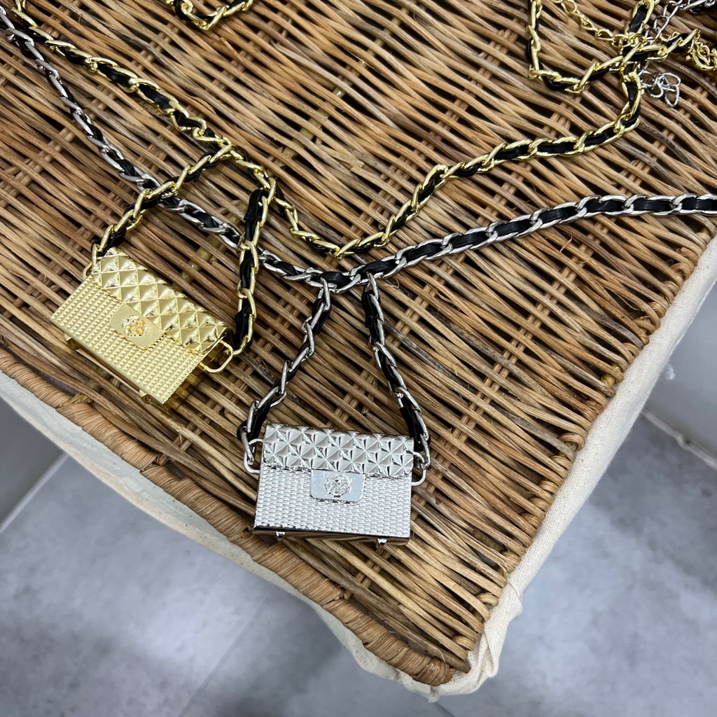 Dây nịt xích kết hợp túi mini thời trang cá tính phong cách Hàn Quốc