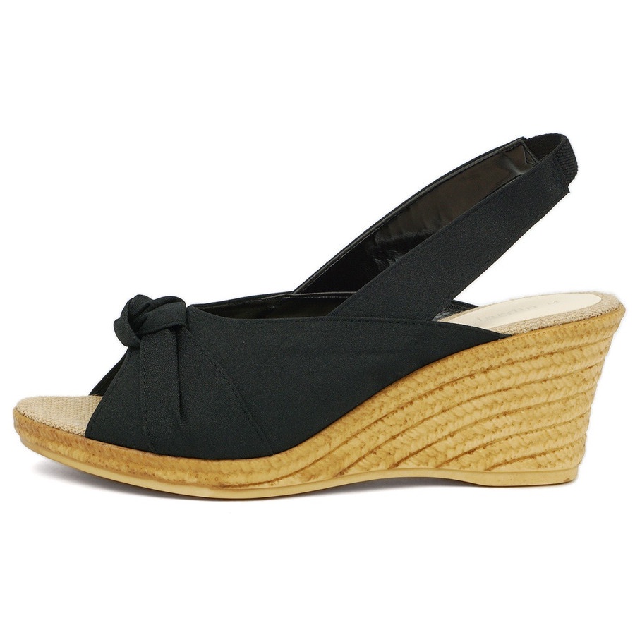 Giày sandal nữ đế xuồng phối nơ siêu nhẹ, cao 6,5cm KOSU 6900 made in Japan Kobe Nhật Bản