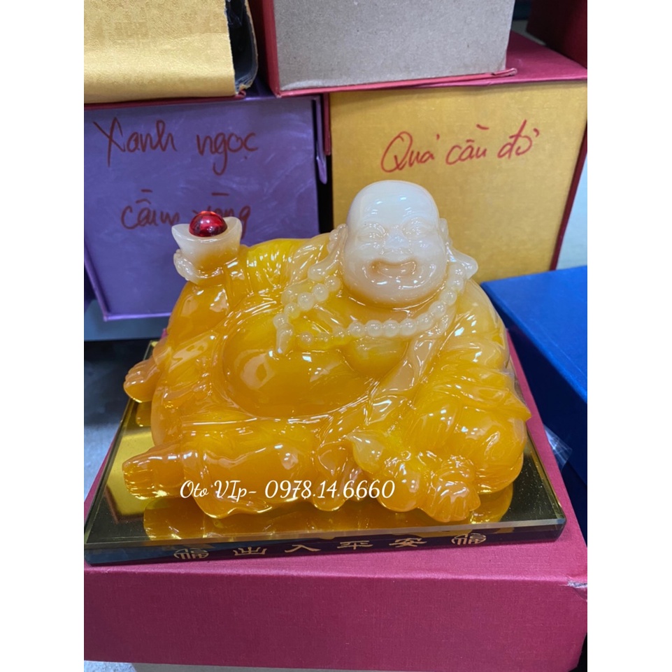 Tượng di lặc ngồi size lớn trang trí taplo xe hơi ✨ Bàn Làm Việc, Mang Lại Bình An May Mắn