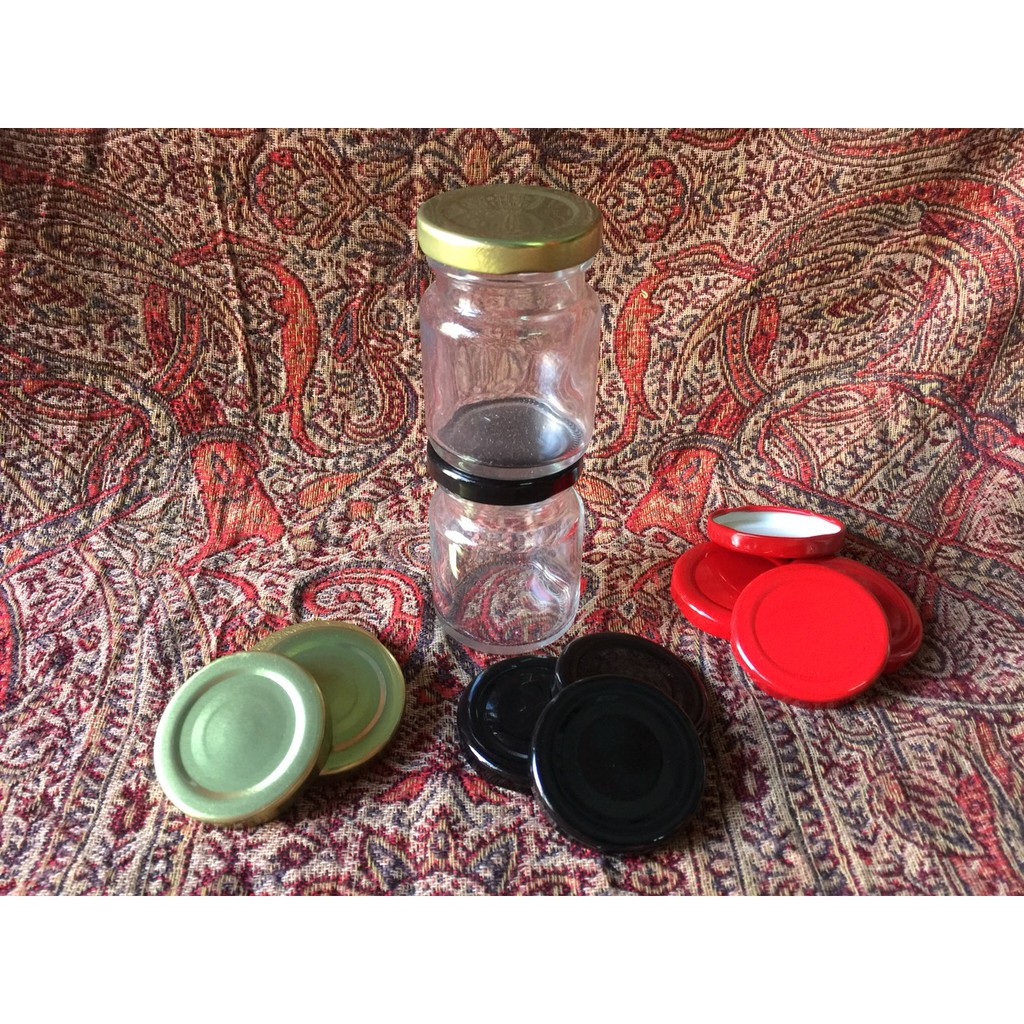 combo 100 hủ thủy tinh 70ml, nắp thiếc màu vàng hoặc đen (giá sỉ) | BigBuy360 - bigbuy360.vn