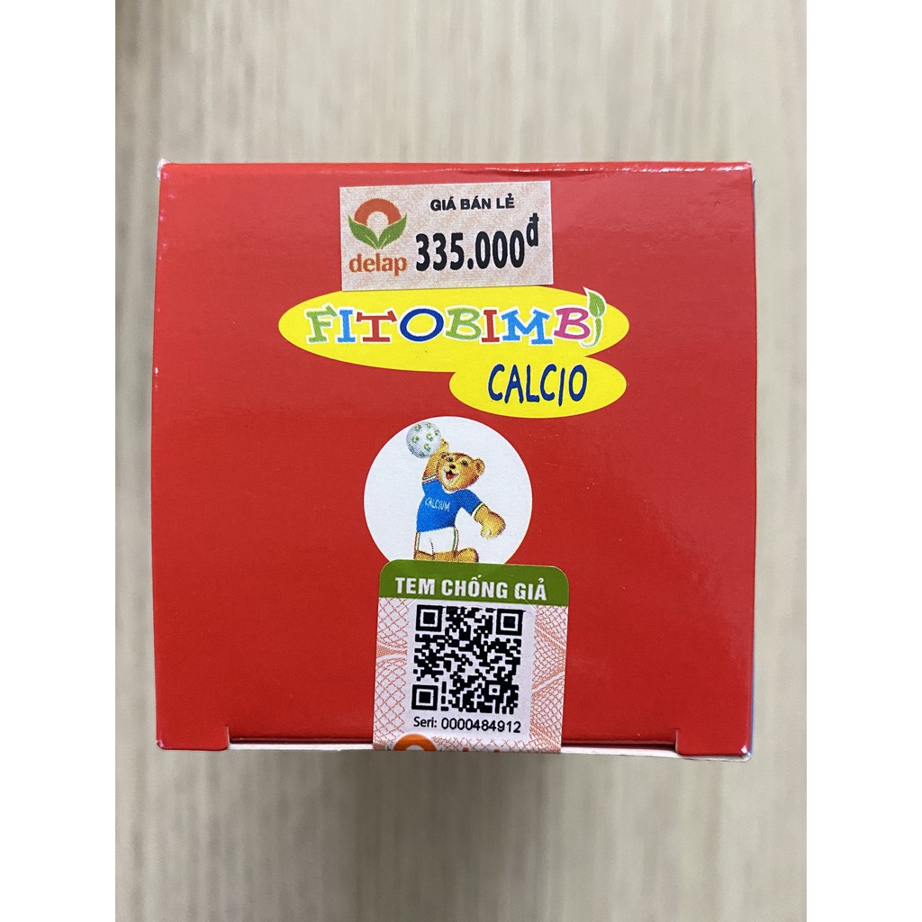Fitobimbi Calcio - Bổ sung Canxi, vitamin D giúp trẻ cao lớn- giúp tăng khả năng hấp thu canxi