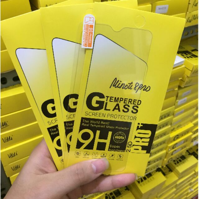 Bộ 3c kính cường lực Xiaomi Redmi note 8 pro (Không full màn)