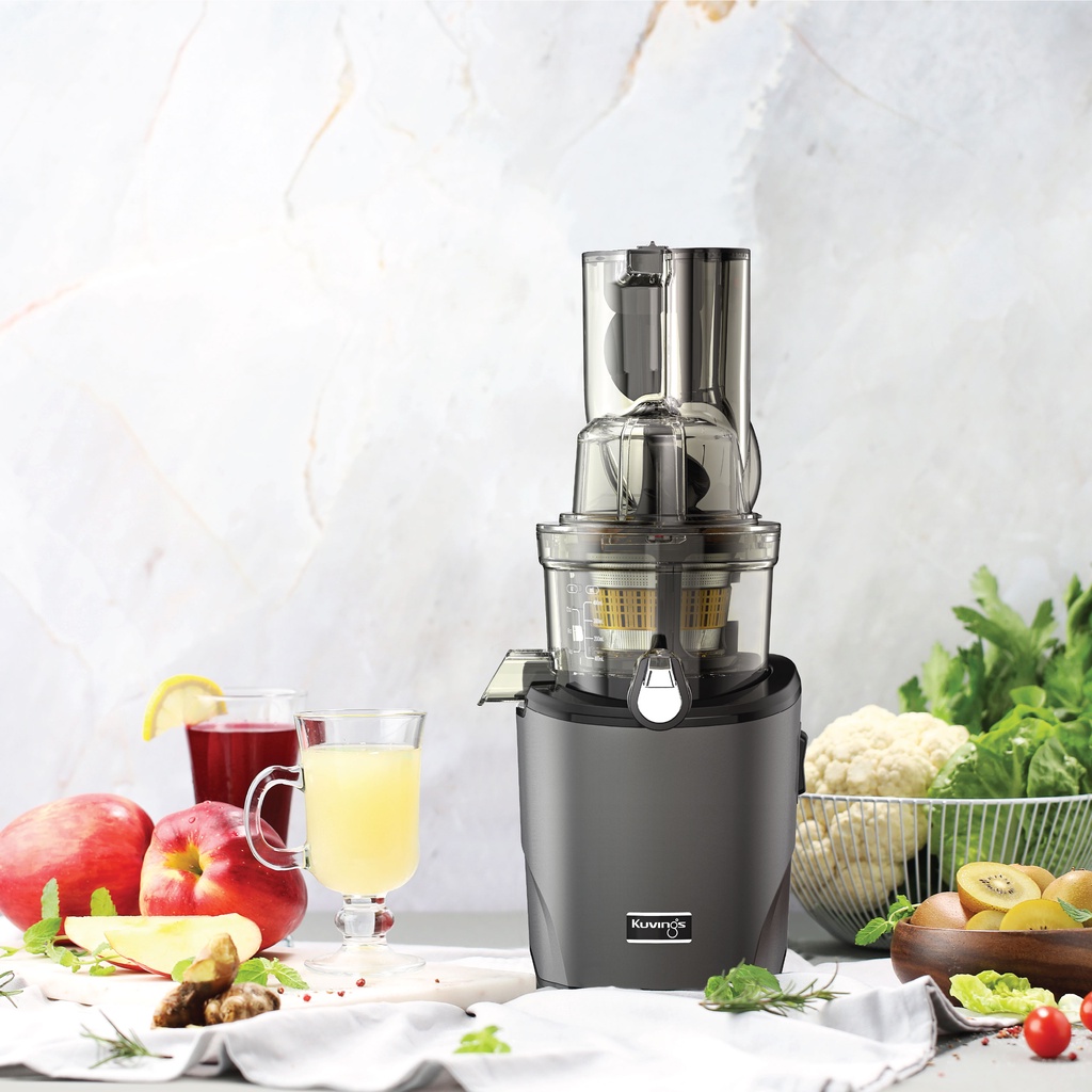 Máy ép chậm Kuvings KSP-2428CB  Màu đen carbon - Sản xuất tại Hàn Quốc - Hàng Chính Hãng