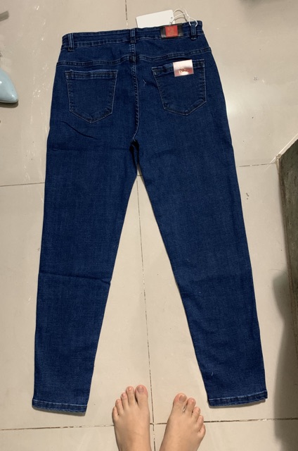 [SIZE ĐẠI 50kg~90kg] Quần jean dài xanh đậm truyền thống lưng cao, co dãn mạnh dành cho bigsize co dãn mạnh 1830 | BigBuy360 - bigbuy360.vn