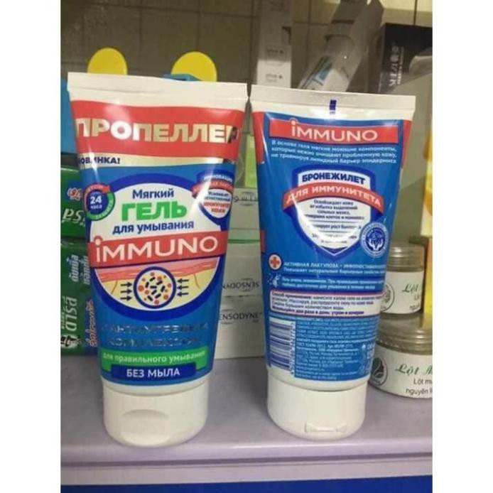 Sữa Rửa Mặt Ngừa Mụn Immuno Dạng Gel Của Nga - 150ml - Nhẹ nhàng đánh bay mụn, dành cho da nhạy cảm | BigBuy360 - bigbuy360.vn