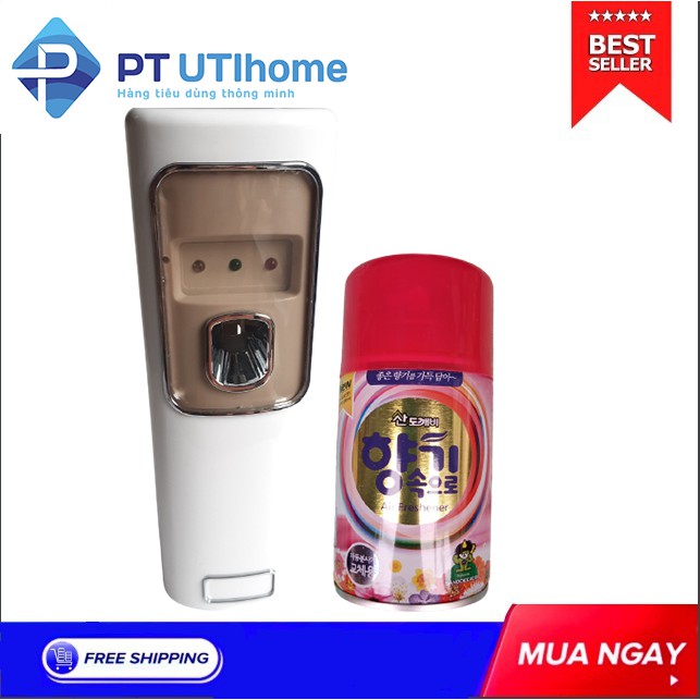 Máy xịt nước hoa tự động MD6 + Bình xịt sandokkaebi hương cafe  PT UTIHOME