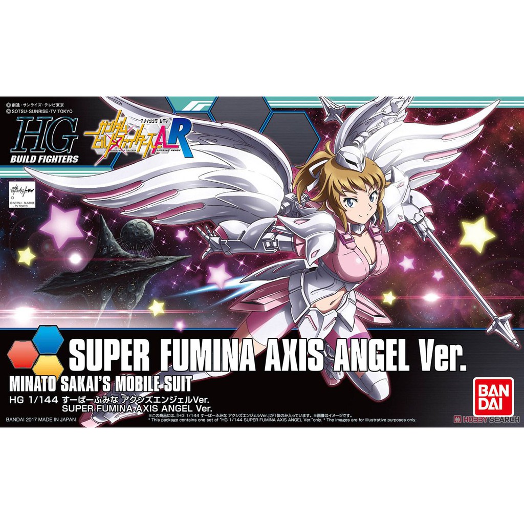 [ NHẬT BẢN ] Đồ Chơi Lắp Ráp Anime Mô Hình Gundam Bandai 1/144 Hg Super Fumina Axis Angel Ver Serie Hgbf Gundam Build