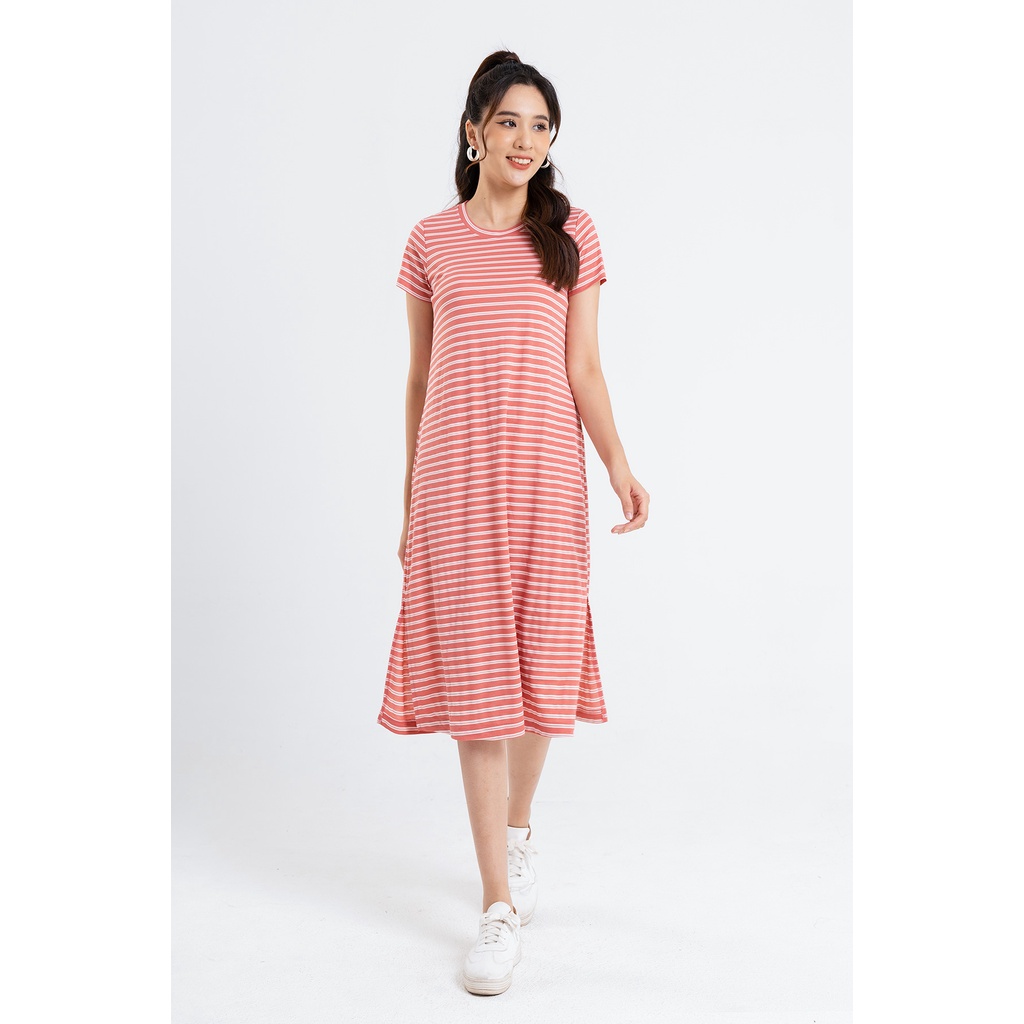 Đầm Suông LAMER Cổ Tròn Xẻ Gấu L63T22H038