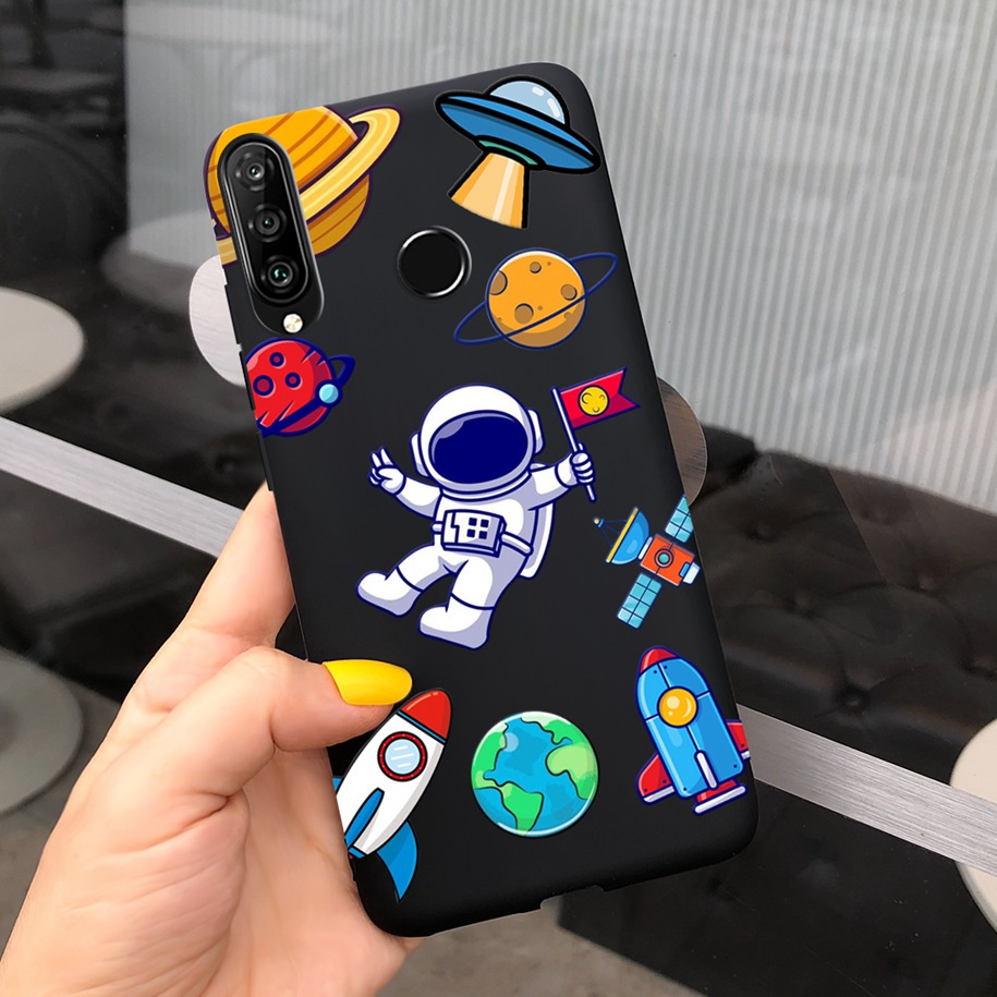 Ốp TPU dẻo màu trơn có họa tiết cho Huawei P30 Lite 2020 MAR-L21A Huawei P30 P30Lite Nova 4E MAR-LX2